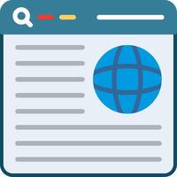 Web Browser Flat Illustration Icon Design vector