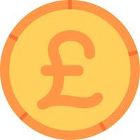 Pound Flat Illustration Icon Design vector