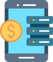 Mobile Data Restore Flat Illustration Icon Design vector