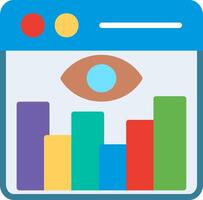 Online Two Color Web Traffic Flat Illustration Icon Design vector