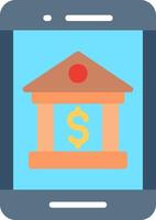 Mobile Banking Flat Illustration Icon Design vector