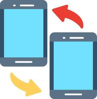 Data Synchronization Flat Illustration Icon Design vector