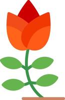 Tulip Flat Illustration Icon Design vector