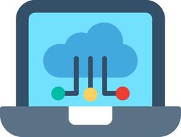 Cloud Technology Flat Illustration Icon Design vector