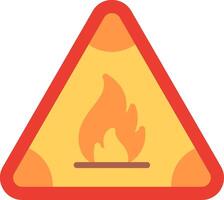 Fire Sign Flat Illustration Icon Design vector