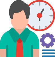 Working Hours Flat Illustration Icon Design vector