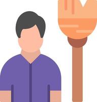 Sweeper Flat Illustration Icon Design vector
