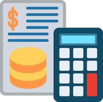 Budgeting Flat Illustration Icon Design vector