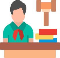 Male Judge Flat Illustration Icon Design vector