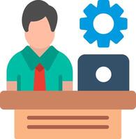 Administrator Flat Illustration Icon Design vector