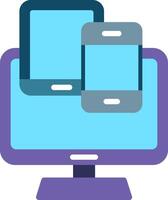 Responsive Design Flat Illustration Icon Design vector