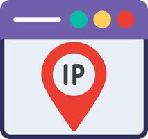 Ip Address Flat Illustration Icon Design vector