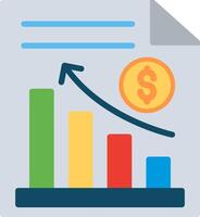Bar Graph Flat Illustration Icon Design vector