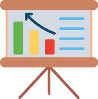 Bar Chart Flat Illustration Icon Design vector
