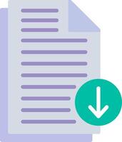 File Download Flat Illustration Icon Design vector