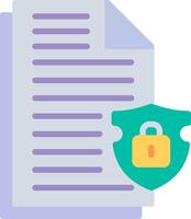 Data Security Flat Illustration Icon Design vector