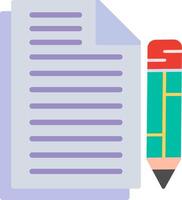Edit Document Flat Illustration Icon Design vector