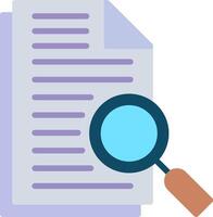 Search File Flat Illustration Icon Design vector