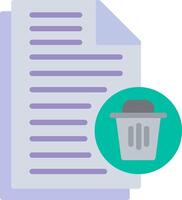 Delete File Flat Illustration Icon Design vector