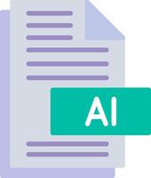 Ai File Flat Illustration Icon Design vector