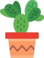 Cactus Flat Illustration Icon Design vector