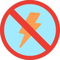 Thunder Flat Illustration Icon Design vector