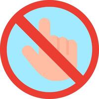 Do Not Touch Flat Illustration Icon Design vector