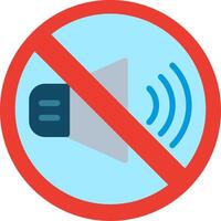 No Sound Flat Illustration Icon Design vector