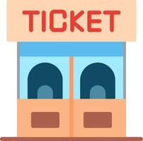 Ticket Office Flat Illustration Icon Design vector