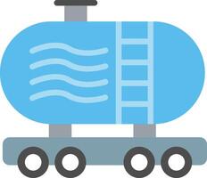 Tanker Flat Illustration Icon Design vector