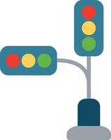 Traffic Lights Flat Illustration Icon Design vector