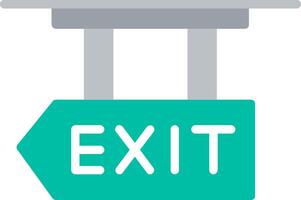 Exit Flat Illustration Icon Design vector