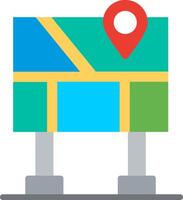 Railway Map Flat Illustration Icon Design vector