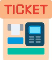 Ticket Machine Flat Illustration Icon Design vector