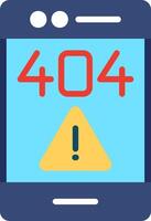 404 Error Flat Illustration Icon Design vector