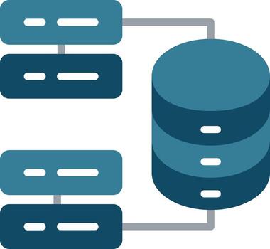 Database Flat Illustration Icon Design vector