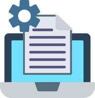 Content Management System Flat Illustration Icon Design vector