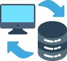 Data Sharing Flat Illustration Icon Design vector
