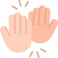 High Five Flat Illustration Icon Design vector