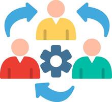 Coordination Flat Illustration Icon Design vector