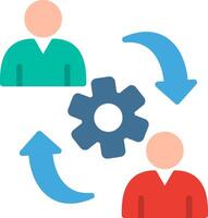Synergy Flat Illustration Icon Design vector