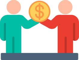 Funds Flat Illustration Icon Design vector