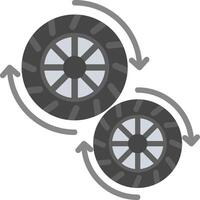 Wheel Flat Illustration Icon Design vector