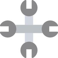 Wrench Flat Illustration Icon Design vector