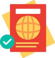Passport Flat Illustration Icon Design vector