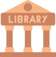 Library Flat Illustration Icon Design vector