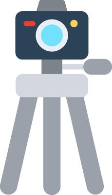 Camera Stand Flat Illustration Icon Design