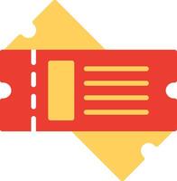 Ticket Flat Illustration Icon Design vector