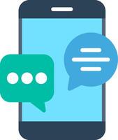 Speech Bubble Flat Illustration Icon Design vector