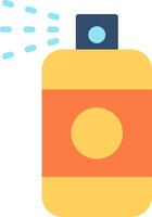 A spray bottle with a yellow and orange lid vector